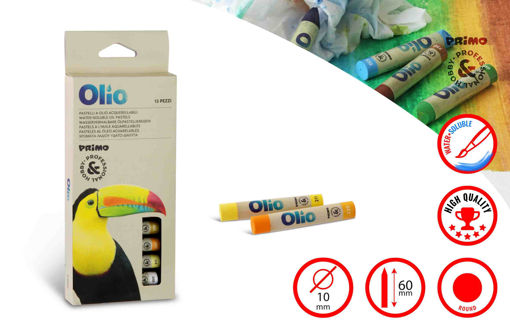 Picture of OIL PASTELS WATER SOLUBLE SET OF 12 COLOURS 10X60MM